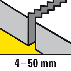 4 lista pile za ravne, brze grube rezove u mekom drvu debljine od 4 do 50 mm