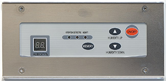 Centralna upravljačka ploča DH 95 S omogućuje promjenjivo održavanje suhoće higrostatom ili trajnim pogonom odvlaživanja.