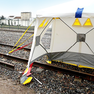 Šator za izgradnju kolosijeka 180 KE-R sa fiksiranjem tračnica