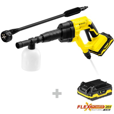 Akumulatorski visokotlačni čistač PPWS 10-20V + dodatna baterija Flexpower 20V 2.0 Ah